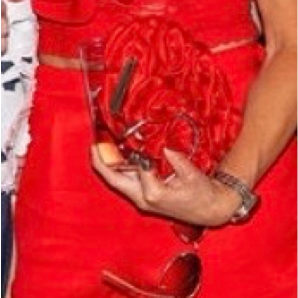 DERBY OUTFIT! Red Floral Strapless two piece - Picture 8 of 8